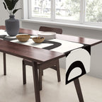 Abstract Black&White Cutouts Table Runner Gallery Image 2
