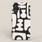 Abstract Black&White Cutouts iPhone Case Gallery Image 1