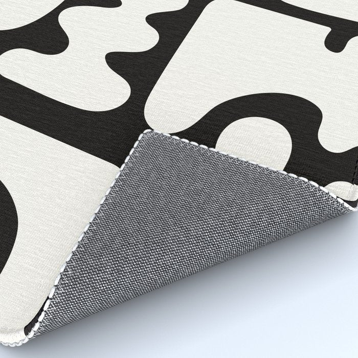 Abstract Black&White Cutouts Rug Gallery Image 4