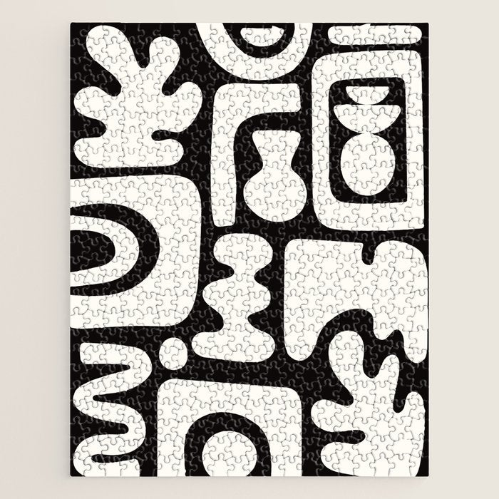 Abstract Black&White Cutouts Jigsaw Puzzle Gallery Image 1