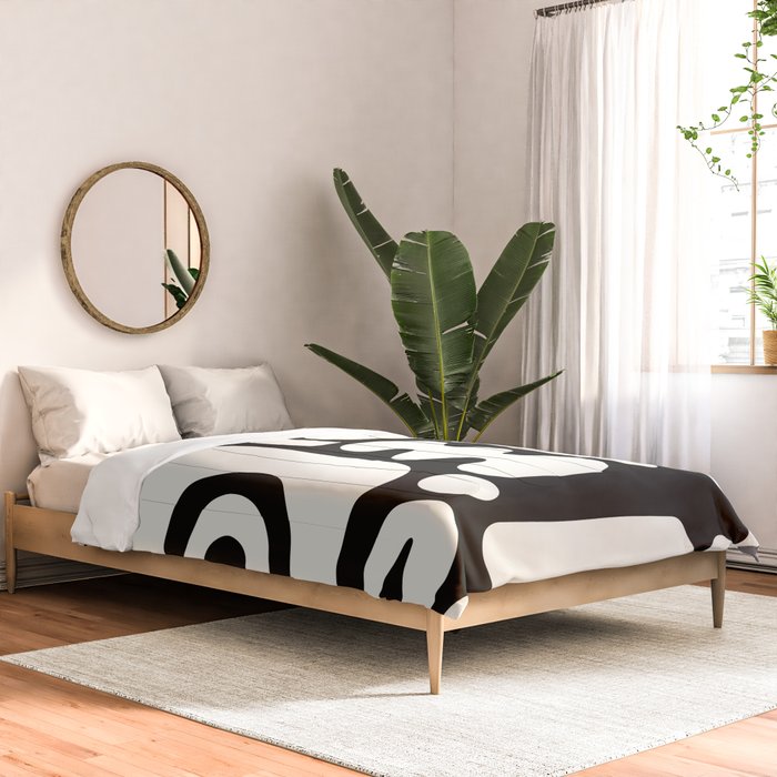 Abstract Black&White Cutouts Comforter Gallery Image 2