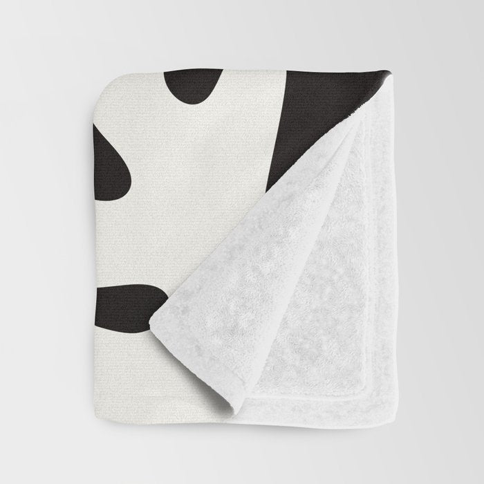 Abstract Black&White Cutouts Throw Blanket Gallery Image 3