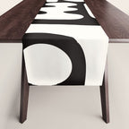Abstract Black&White Cutouts Table Runner Gallery Image 1