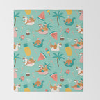 Hot Santa on vacation Throw Blanket Gallery Image 2