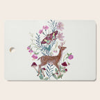 Floral Deer Cutting Board Gallery Image 1