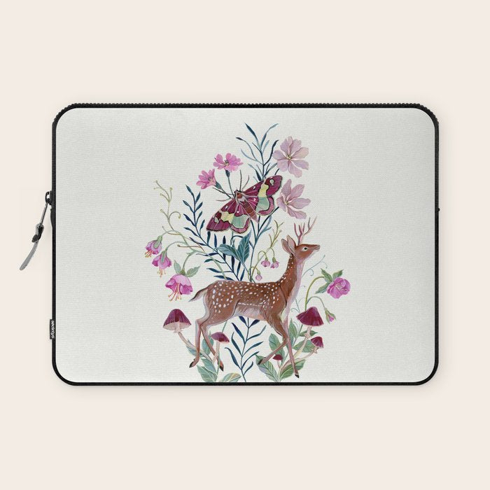 Floral Deer Laptop Sleeve Gallery Image 1