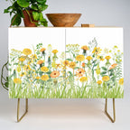 Yellow Scandinavian Wildflowers  Meadow  Credenza Gallery Image 1