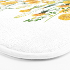Yellow Scandinavian Wildflowers  Meadow  Bath Mat Gallery Image 3