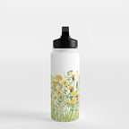 Yellow Scandinavian Wildflowers  Meadow  Water Bottle Gallery Image 3
