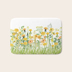 Yellow Scandinavian Wildflowers  Meadow  Bath Mat Gallery Image 1