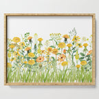 Yellow Scandinavian Wildflowers  Meadow  Serving Tray Gallery Image 1