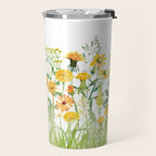 Yellow Scandinavian Wildflowers  Meadow  Travel Mug Gallery Image 2