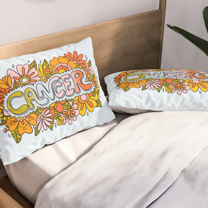 Cancer Flowers Pillow Sham Gallery Image 2