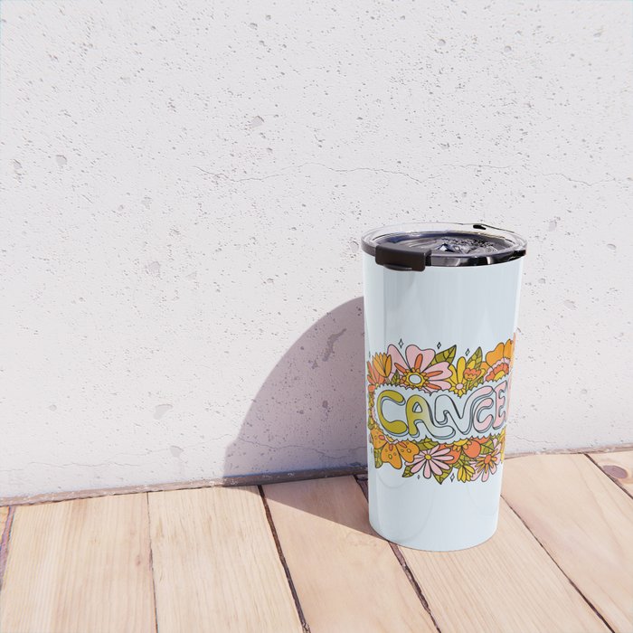 Cancer Flowers Travel Mug Gallery Image 4