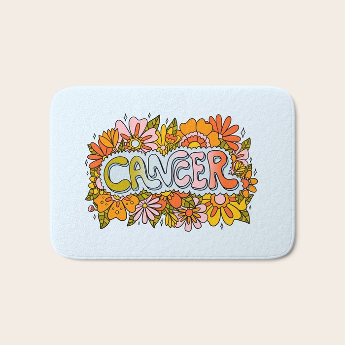 Cancer Flowers Bath Mat Gallery Image 1