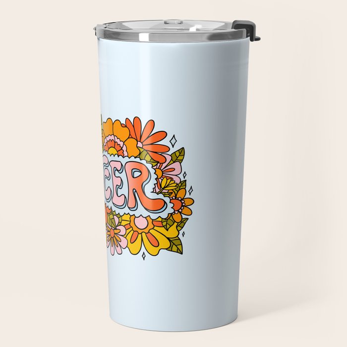 Cancer Flowers Travel Mug Gallery Image 2