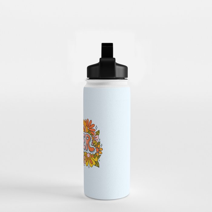 Cancer Flowers Water Bottle Gallery Image 2
