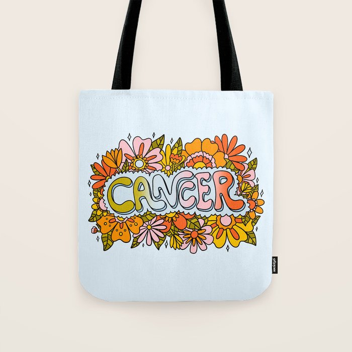 Cancer Flowers Tote Bag Gallery Image 1