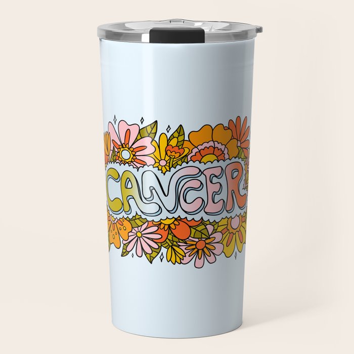 Cancer Flowers Travel Mug Gallery Image 1