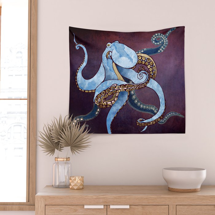 Metallic Octopus III Wall Tapestry Gallery Image 2