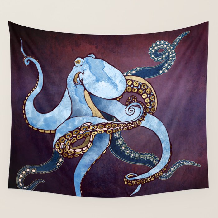 Metallic Octopus III Wall Tapestry Gallery Image 1