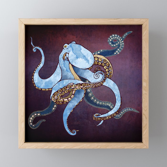 Metallic Octopus III Mini Art Print Gallery Image 1
