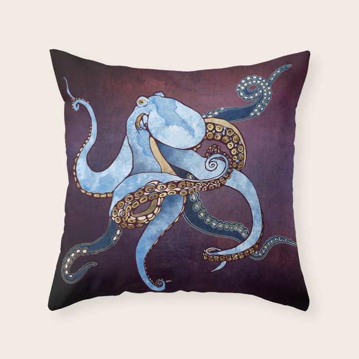 Metallic Octopus III Throw Pillow Gallery Image 6