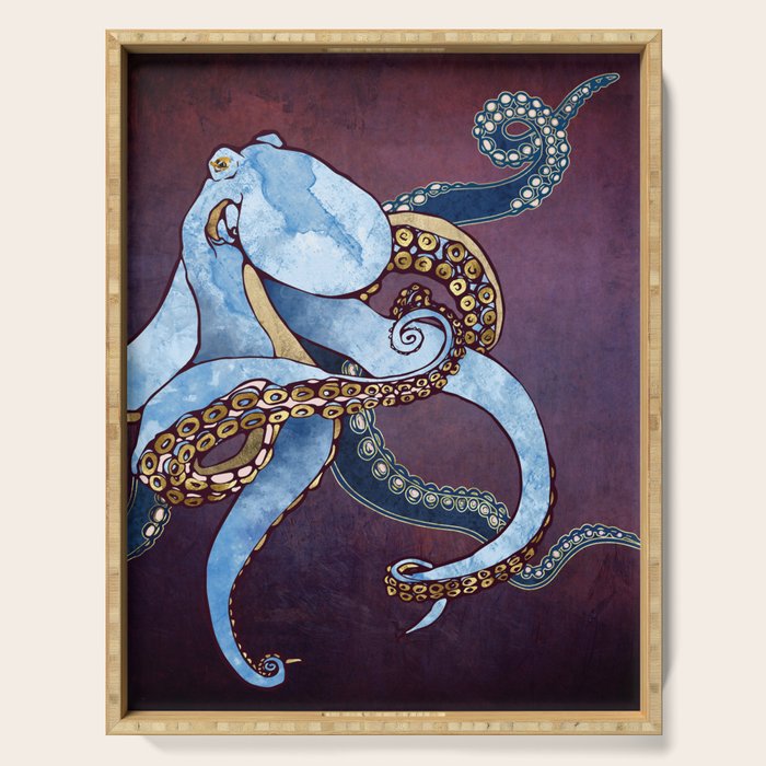 Metallic Octopus III Serving Tray Gallery Image 1