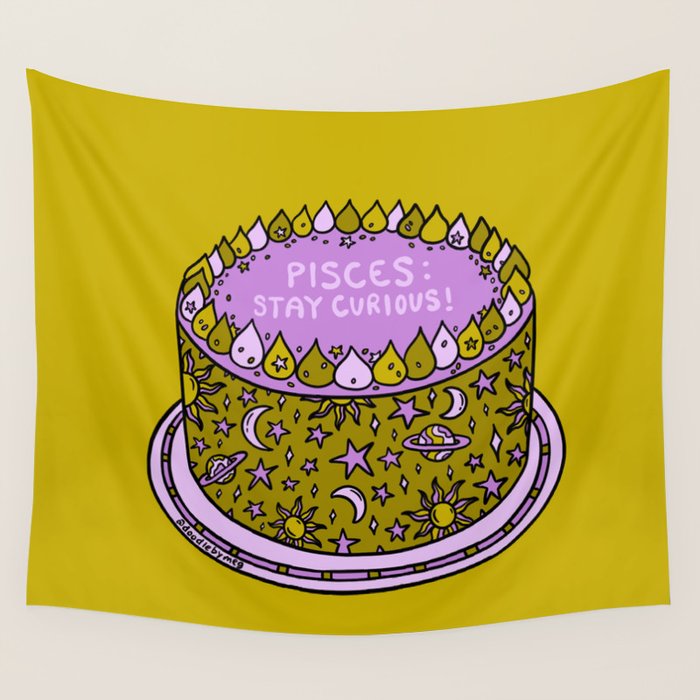 Pisces Cake Wall Tapestry Gallery Image 4