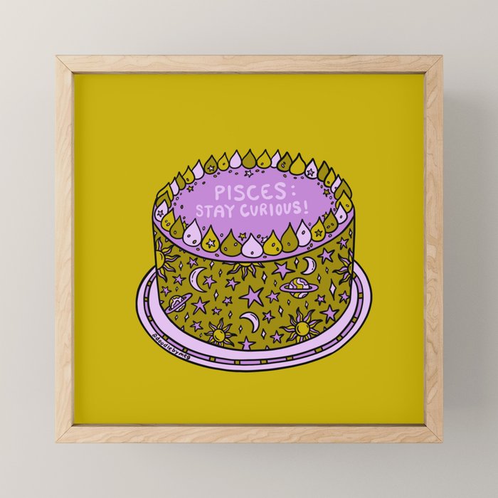 Pisces Cake Mini Art Print Gallery Image 1