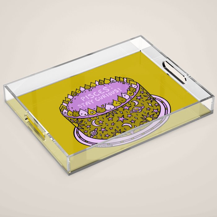 Pisces Cake Acrylic Tray Gallery Image 1