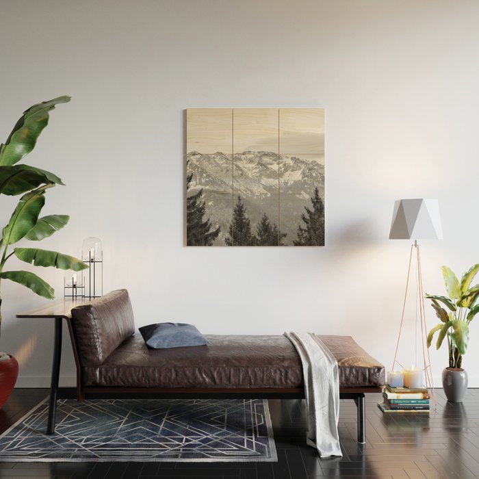 Mountain Forest Wood Wall Art Gallery Image 2