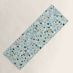 Mint Terrazzo, Eclectic Marble Texture Pattern, Colorful Neutral Pastel Illustration, Floor Tiles Yoga Mat Gallery Image 1
