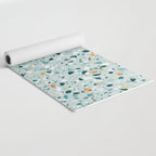 Mint Terrazzo, Eclectic Marble Texture Pattern, Colorful Neutral Pastel Illustration, Floor Tiles Yoga Mat Gallery Image 2