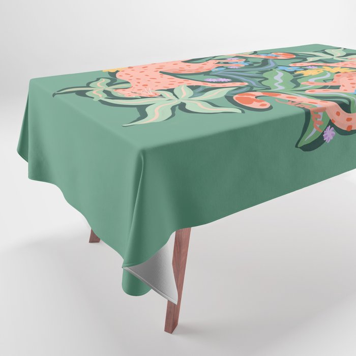 Wild Blush Cheetahs Tablecloth Gallery Image 1
