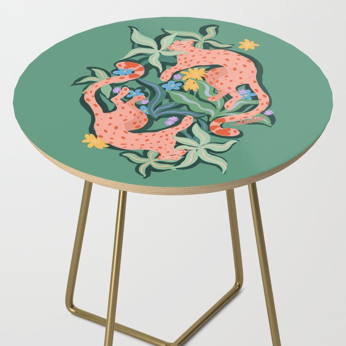 Wild Blush Cheetahs Side Table Gallery Image 2