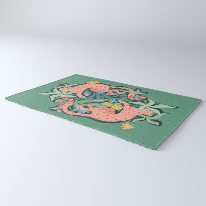 Wild Blush Cheetahs Rug Gallery Image 3