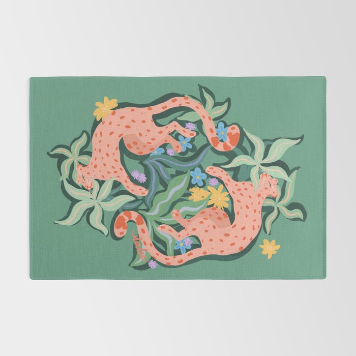 Wild Blush Cheetahs Rug Gallery Image 2