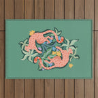 Wild Blush Cheetahs Outdoor Rug Gallery Image 1