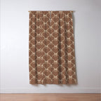 Bows and Ribbons Pattern LXII Coffee Creme Window Curtain Gallery Image 3