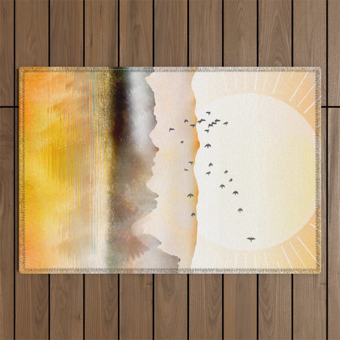 Lake Sunrise Outdoor Rug