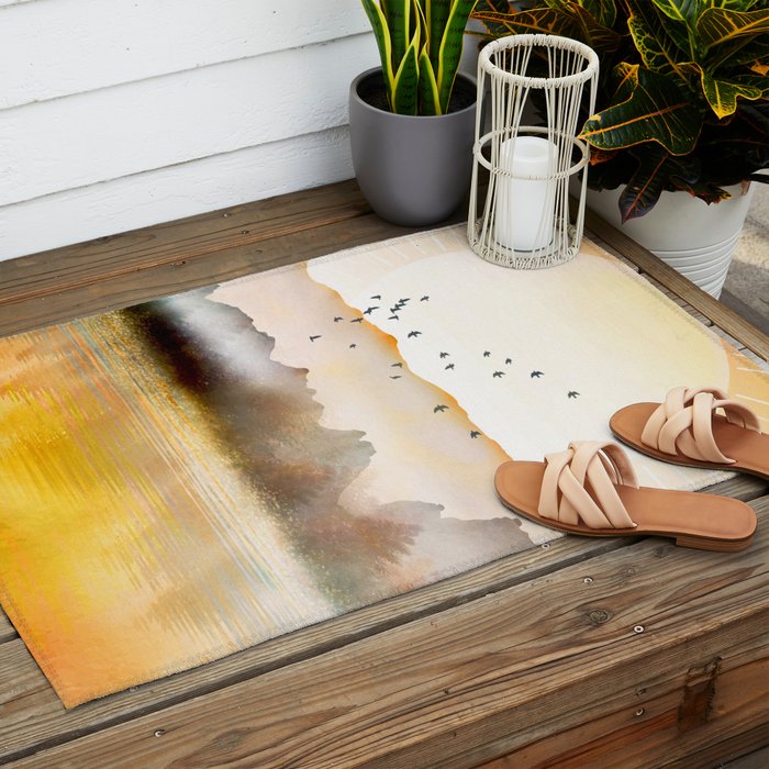 Lake Sunrise Outdoor Rug Gallery Image 2