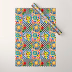 Sicilian sun,majolica,lemon,roses art Wrapping Paper Gallery Image 1