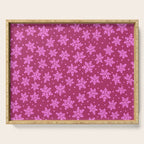 Pretty in Pink Winter Snowflakes Serving Tray Gallery Image 1