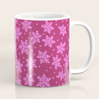 Pretty in Pink Winter Snowflakes Coffee Mug Gallery Image 1