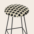 Love Hearts - black and cream Stool Gallery Image 2
