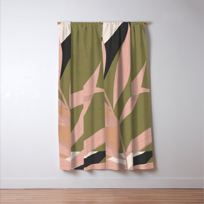 Tropical Leaf- Abstract Art 2 Window Curtain Gallery Image 3