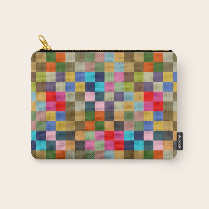 Colorful Checkerboard Carry All Pouch Gallery Image 1