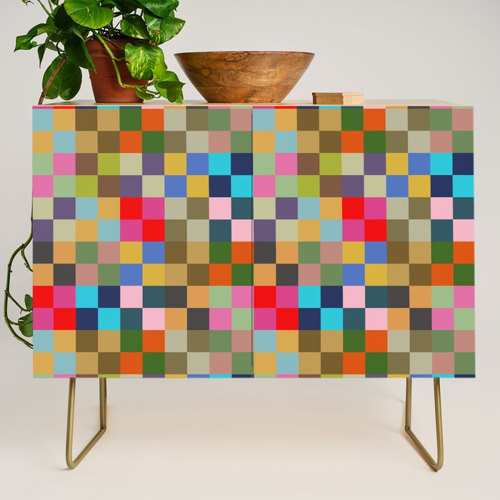 Colorful Checkerboard Credenza Gallery Image 1