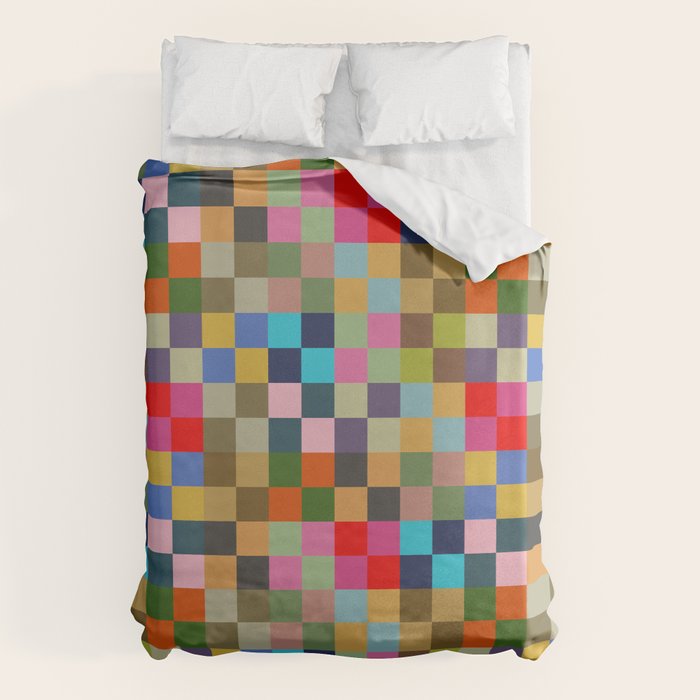Colorful Checkerboard Duvet Cover Gallery Image 6